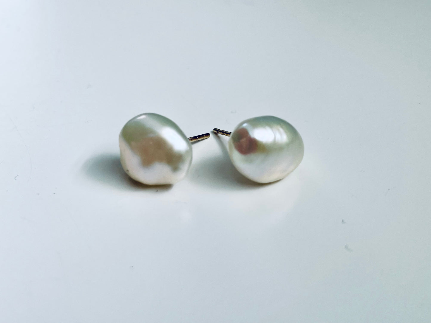 Bespoke White Keshi Studs