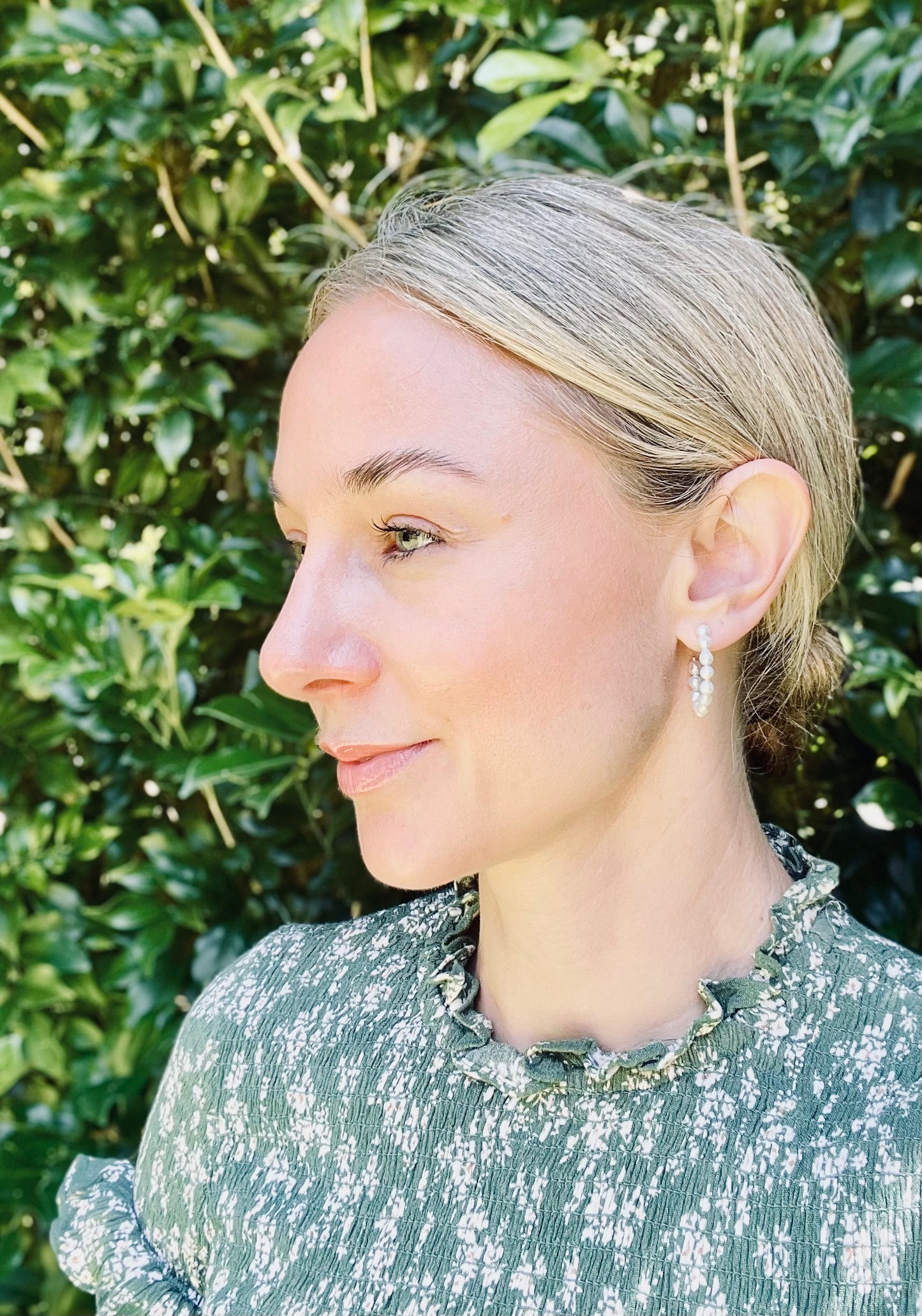 Forever Pearl Hoops - Large