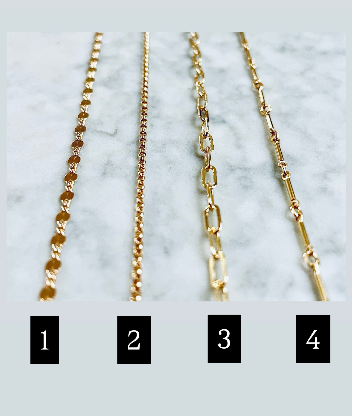 Charmed By TPGCo. Pick Your Chain GOLD