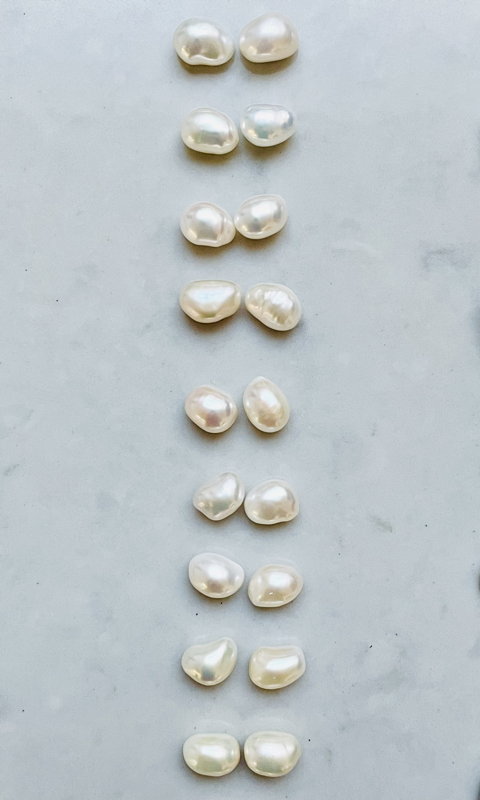 Florence Studs - White