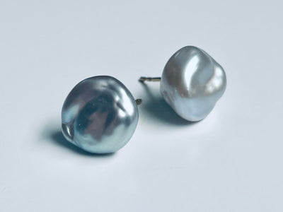 Bespoke Grey Keshi Studs