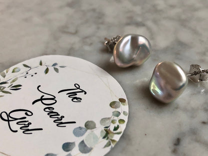 Bespoke Grey Keshi Studs