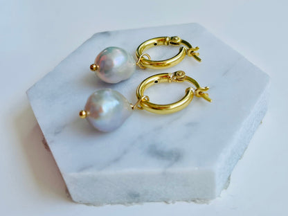 Liquid Silver Hoops