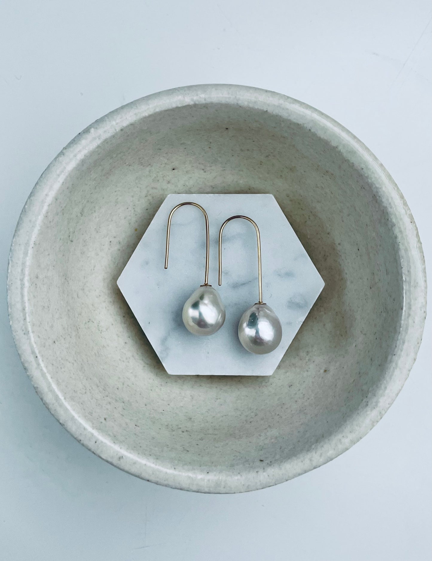 Baroque White Pearl Earrings