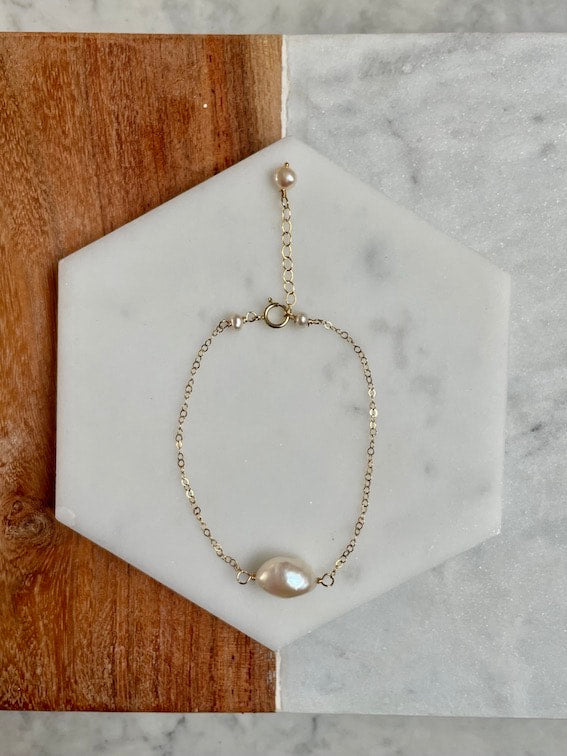 Floating Pearl Anklet or Bracelet