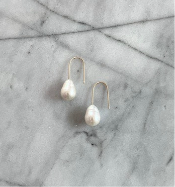 Baroque White Pearl Earrings