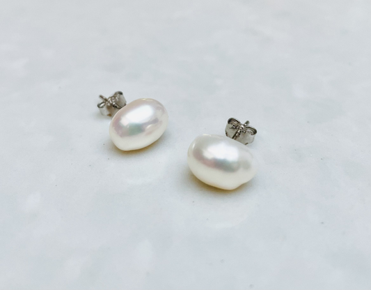 Florence Studs - White