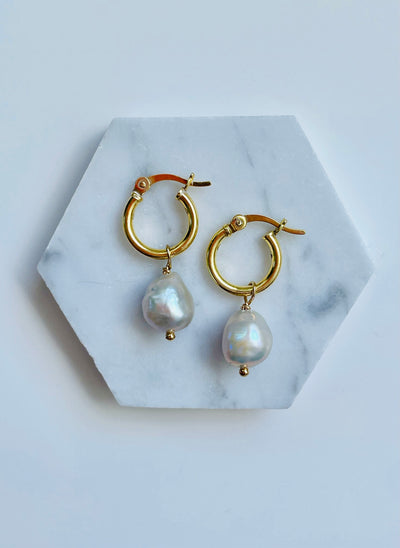 Liquid Silver Hoops