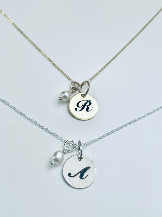 Personalised Large Pendant Pearl Necklace