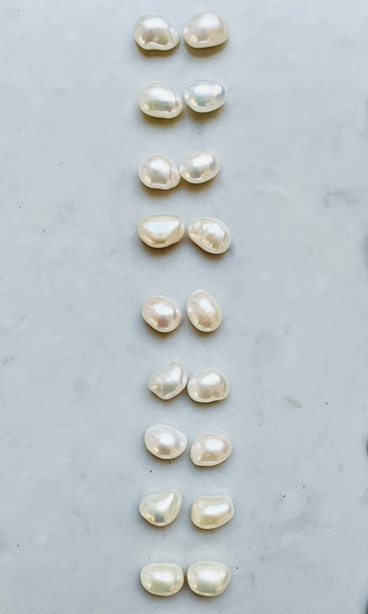 Florence Studs - White