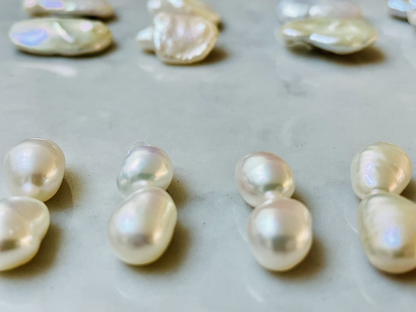 Florence Studs - White